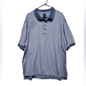 Nike Men's Light and Dark Blue Polo Shirt